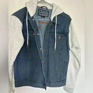 Brooklyn Cloth Junior/woman denim, jean jacket with hood.